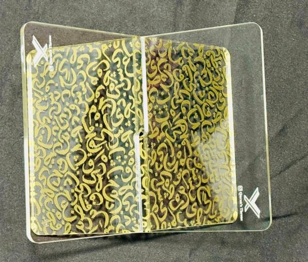 Golden Screen Printed Arabic Alphabets Quran Stand - Image 5